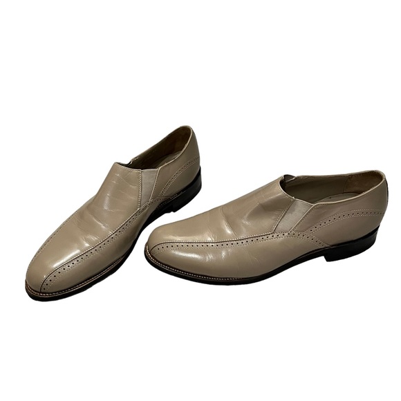 Stacy Adams Madison Taupe Leather Slip On Loafer, Sz 7.5 - Picture 2 of 13